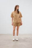 The Chiara Short Sleeve Shirt - Toffee