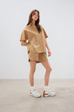 The Chiara Short Sleeve Shirt - Toffee