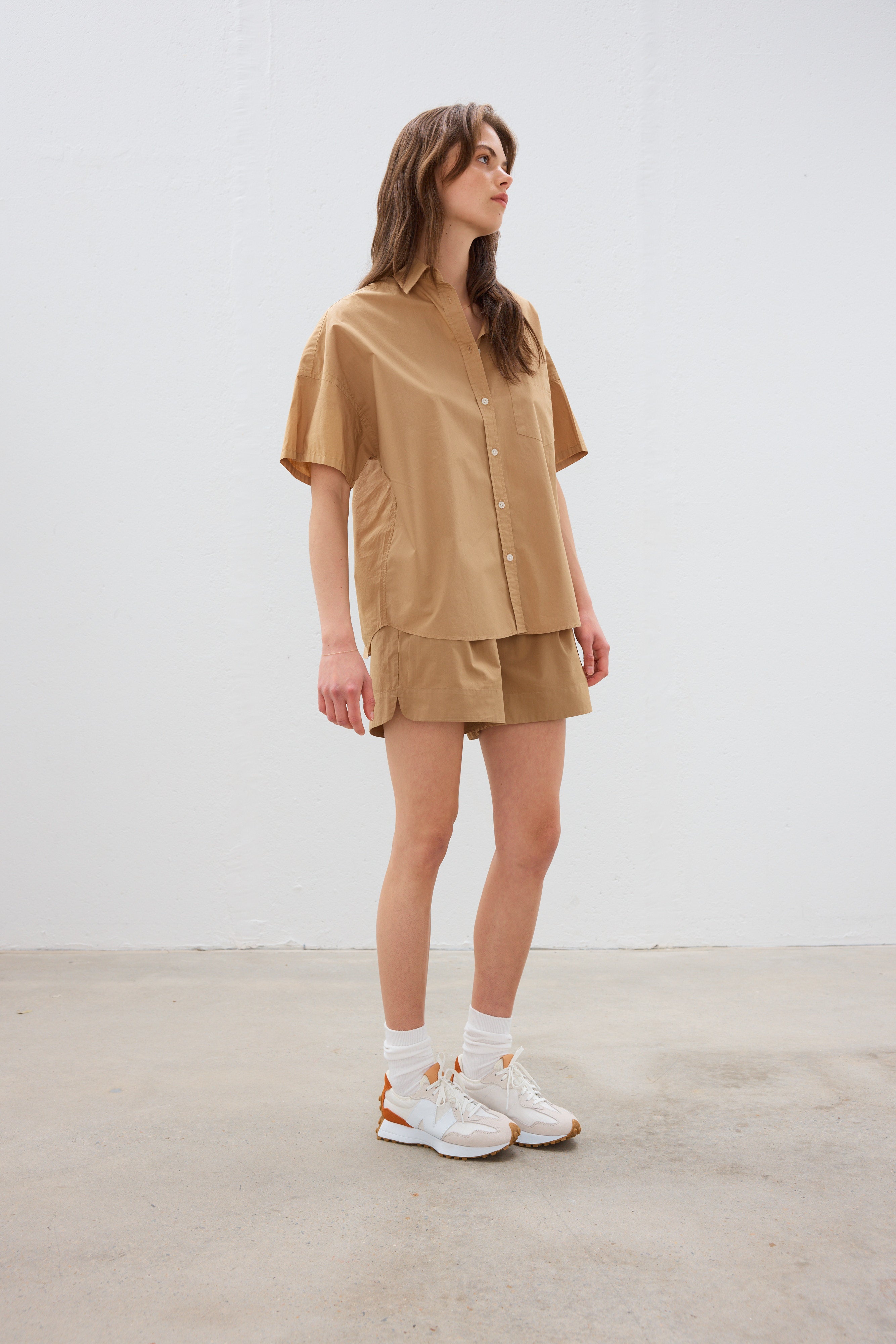The Chiara Short Sleeve Shirt - Toffee
