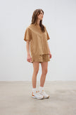 The Chiara Short Sleeve Shirt - Toffee