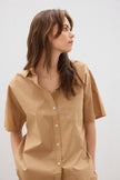 The Chiara Short Sleeve Shirt - Toffee
