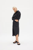 Chiara Shirt Dress Maxi - Black - Apparel
