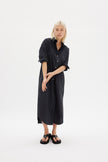 Chiara Shirt Dress Maxi - Black - Apparel