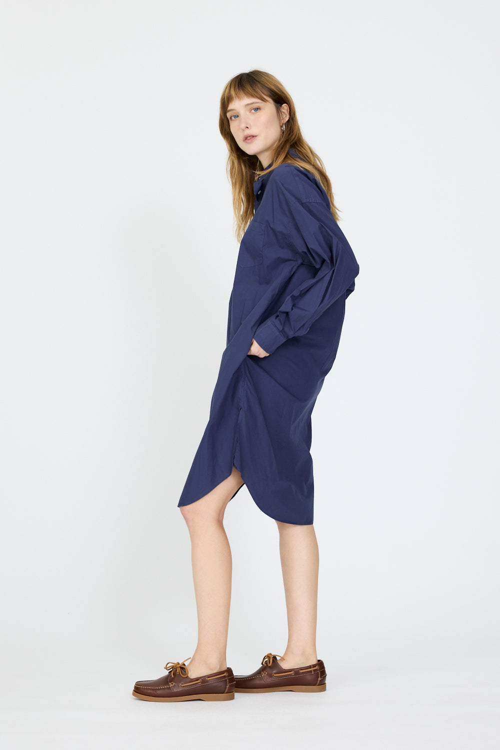 Chiara Midi Dress - Navy