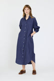 Chiara Maxi Shirt Dress - Navy
