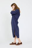 Chiara Maxi Shirt Dress - Navy