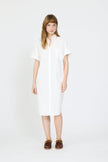 Chiara Short Sleeve Shirt Dress - White