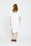 Chiara Short Sleeve Shirt Dress - White