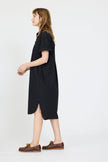 Chiara Short Sleeve Shirt Dress - Black