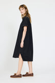 Chiara Short Sleeve Shirt Dress - Black