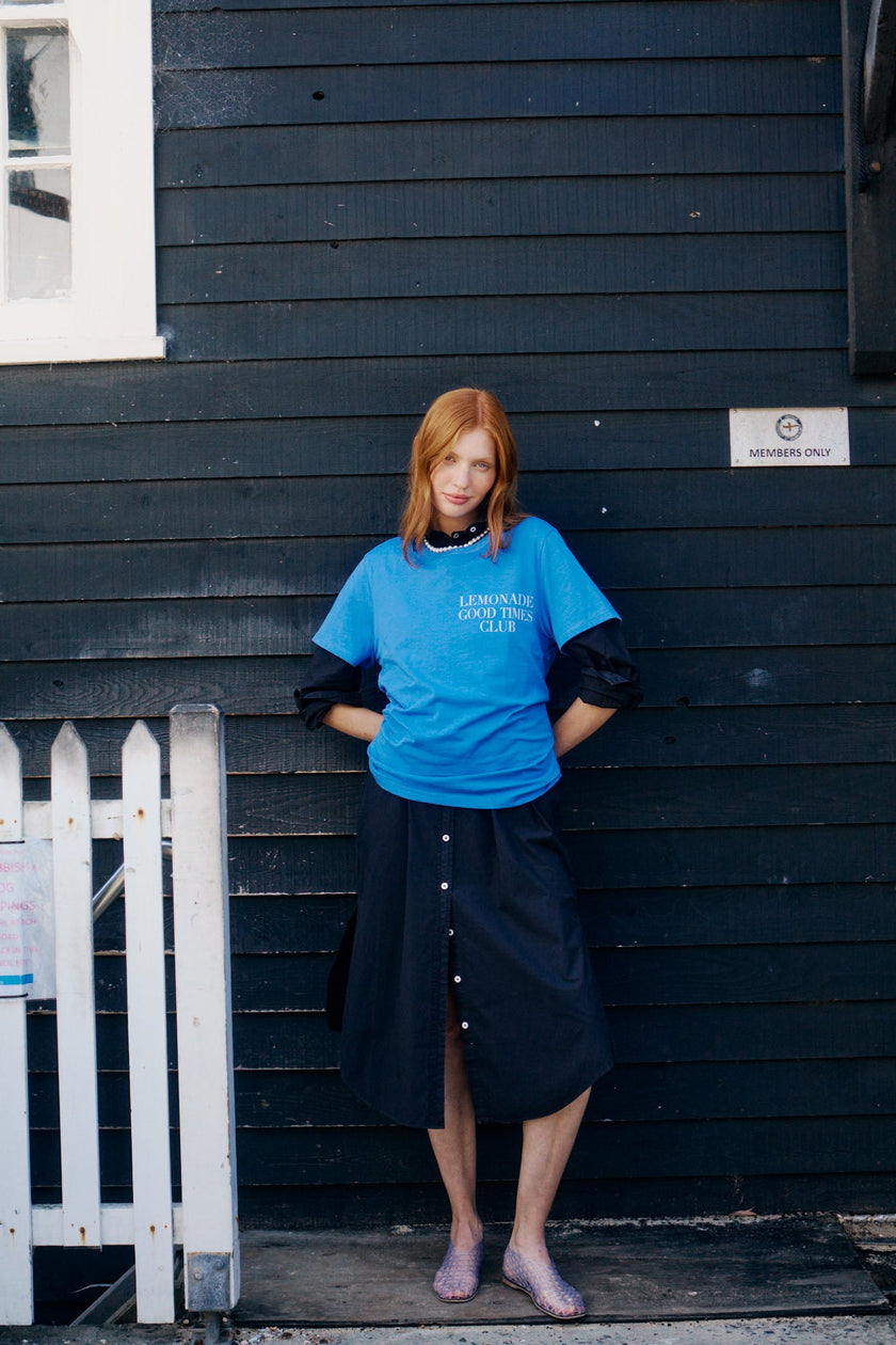 Chiara Shirt Dress Maxi - Black