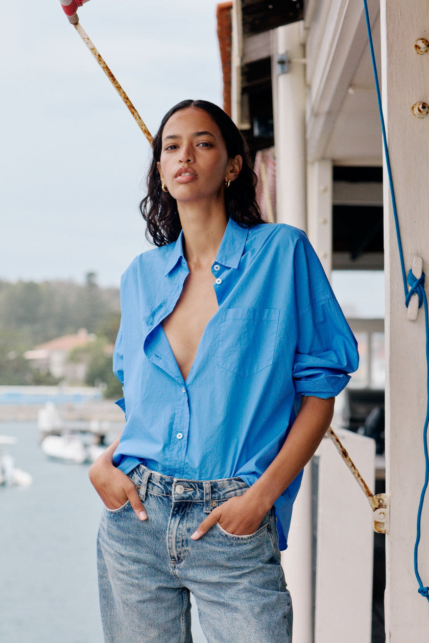 Chiara Long Sleeve Shirt - Classic - Ink Blue