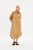 Chiara Shirt Dress Maxi - Toffee - Apparel