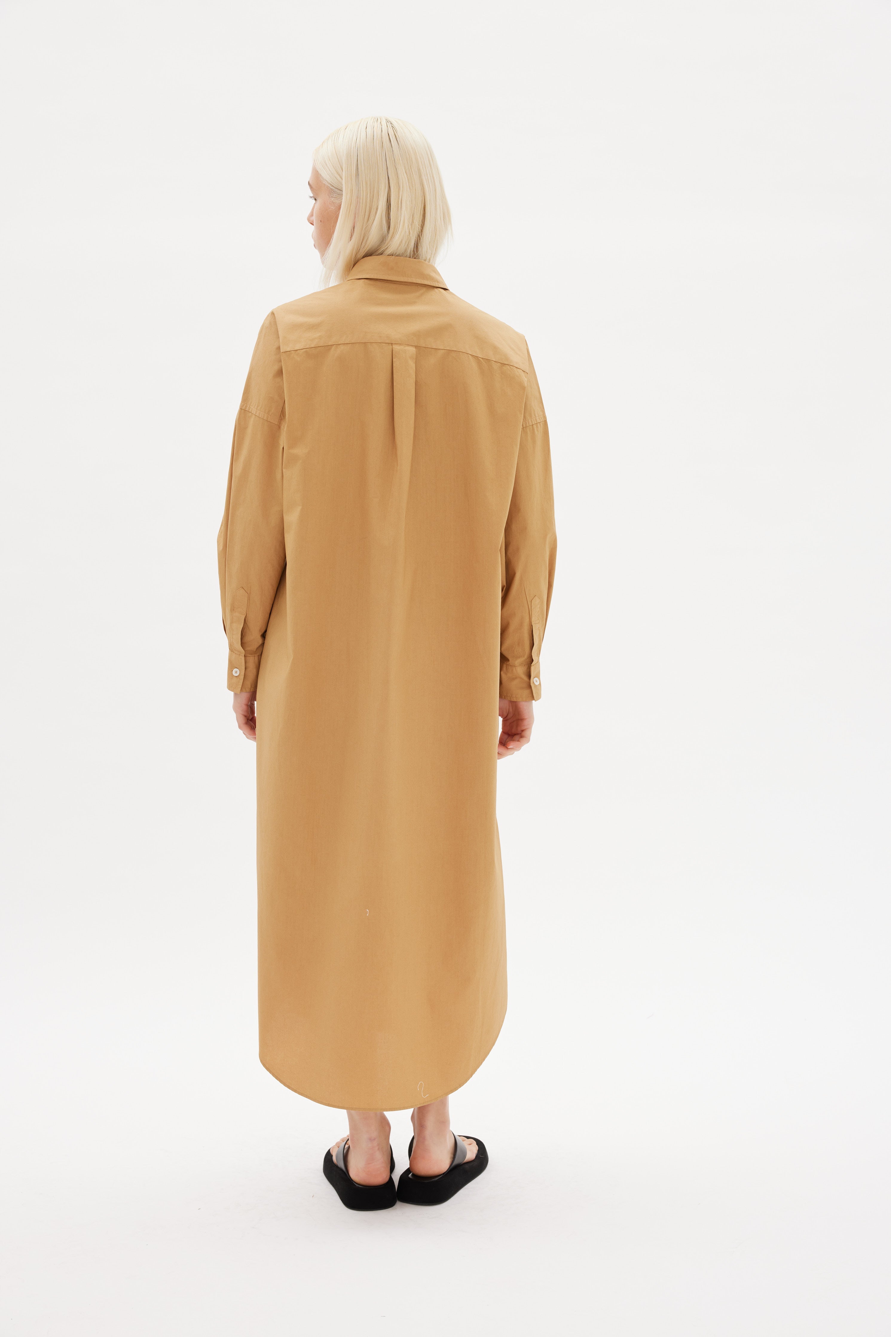 Chiara Shirt Dress Maxi - Toffee - Apparel