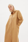 Chiara Shirt Dress Maxi - Toffee - Apparel