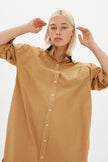 Chiara Shirt Dress Maxi - Toffee - Apparel