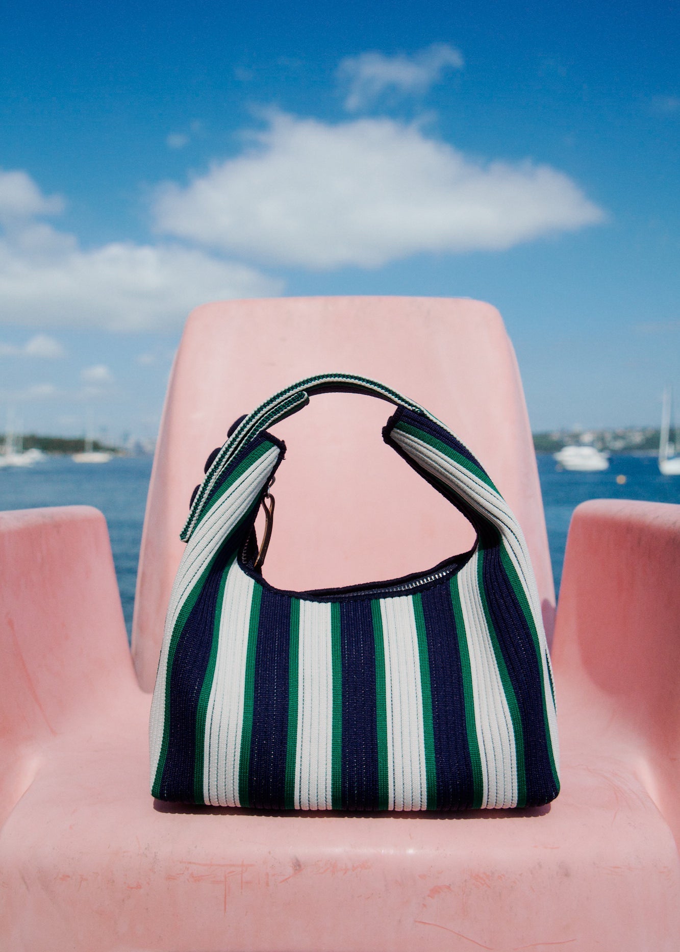Lilo - Mini bag - Navy/Verde Stripe