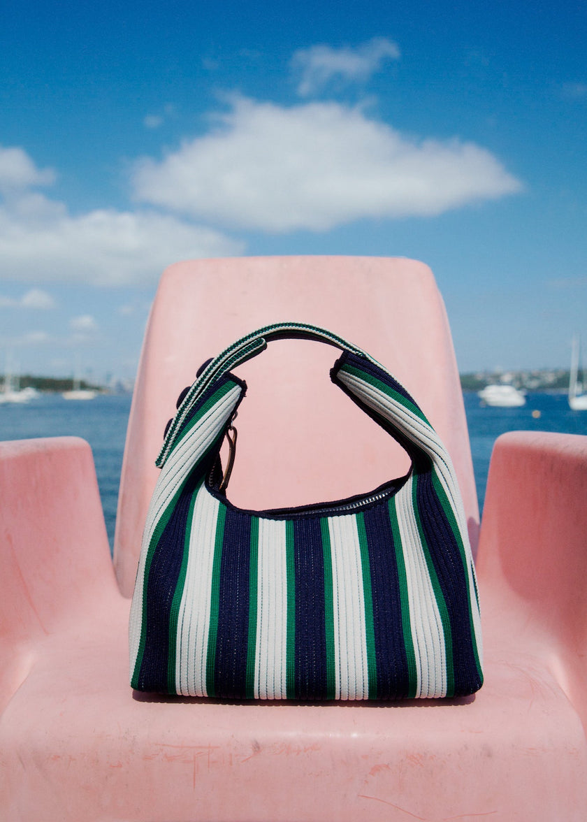 Lilo - Mini bag - Navy/Verde Stripe