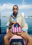 Lilo - Mini bag - Fig/Plumeria Stripe