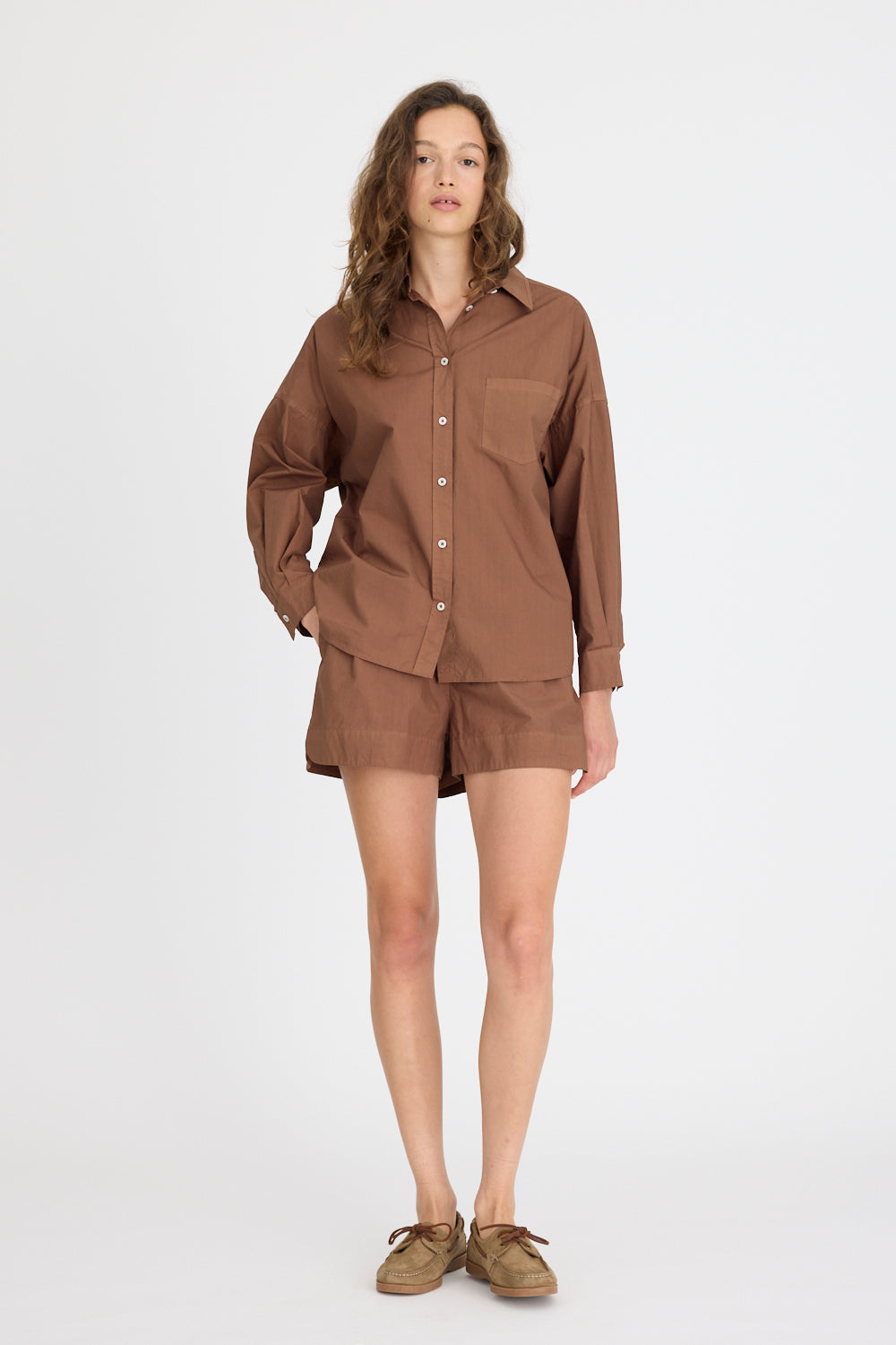 Chiara Long Sleeve Shirt Classic Cocoa