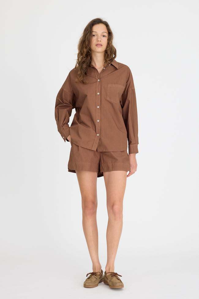 Chiara Long Sleeve Shirt Classic Cocoa