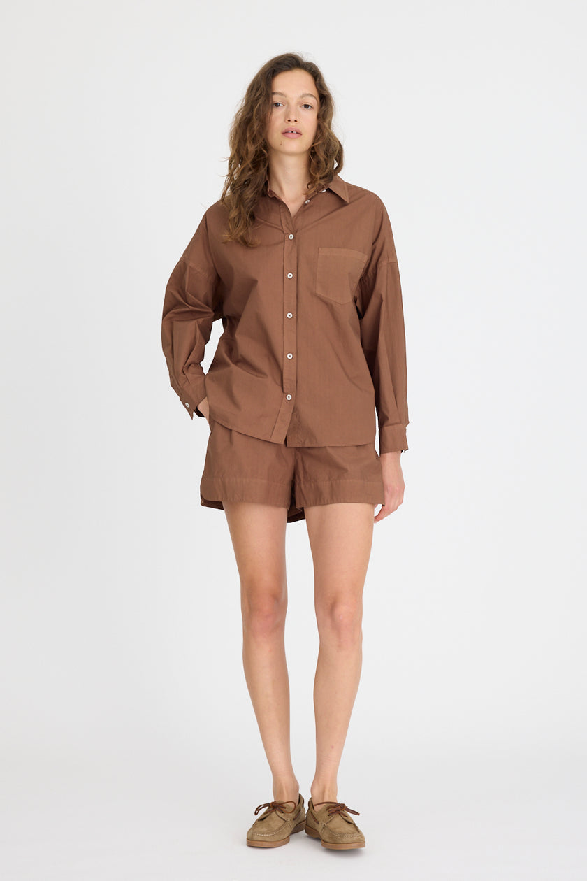 Chiara Long Sleeve Shirt Classic Cocoa