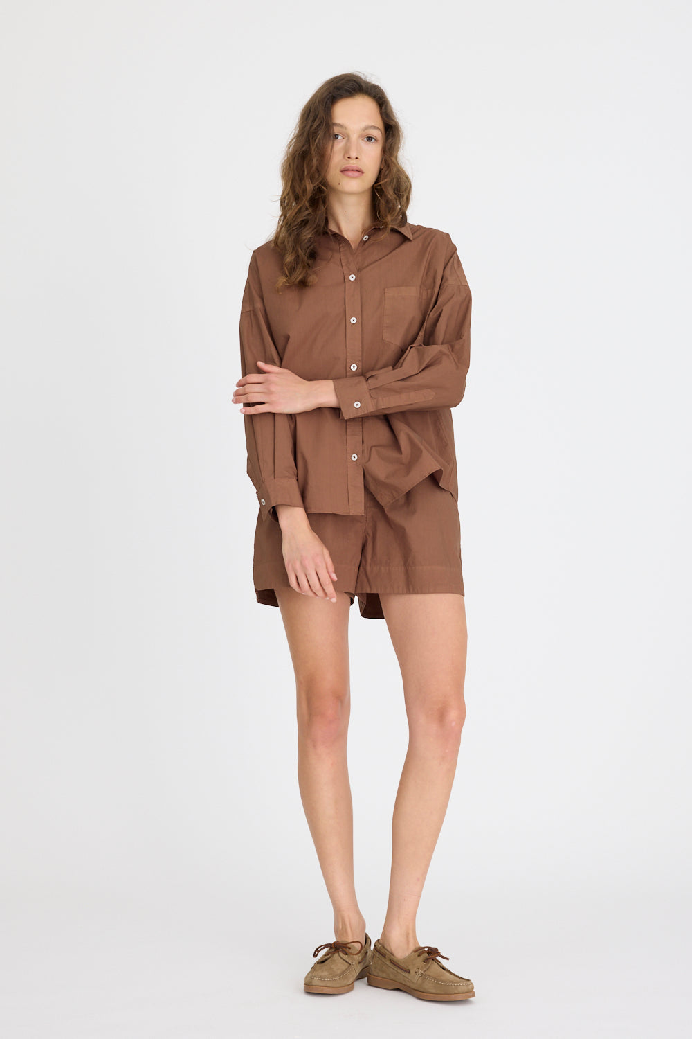 Chiara Long Sleeve Shirt Classic Cocoa