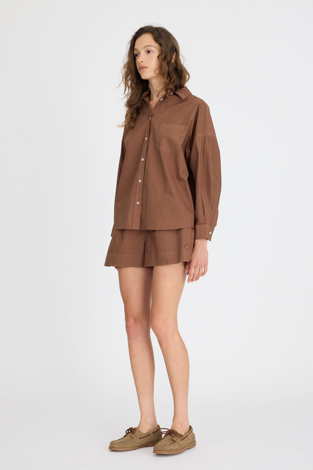 Chiara Long Sleeve Shirt Classic Cocoa
