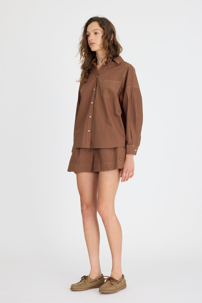 Chiara Long Sleeve Shirt Classic Cocoa