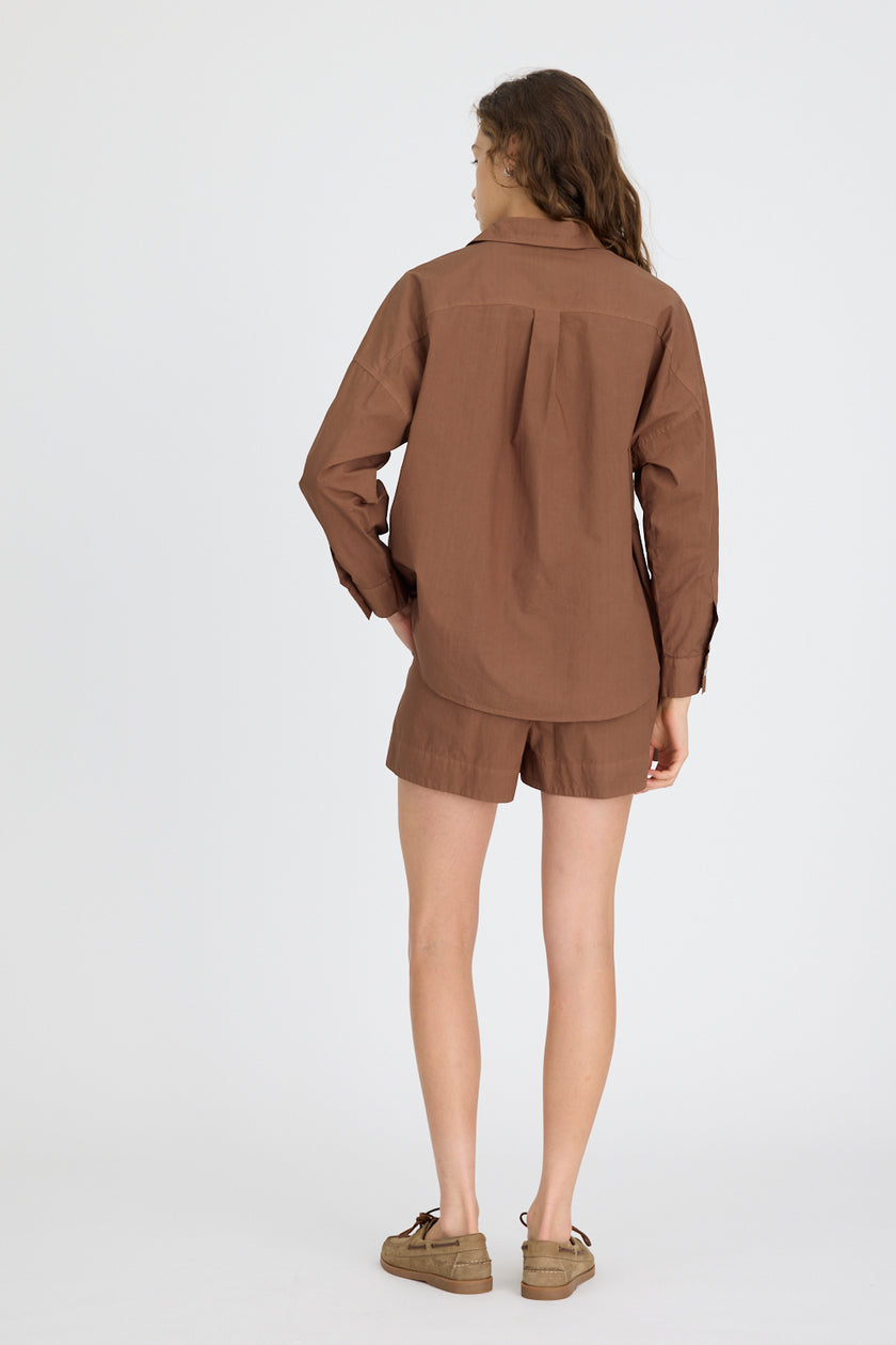 Chiara Long Sleeve Shirt Classic Cocoa
