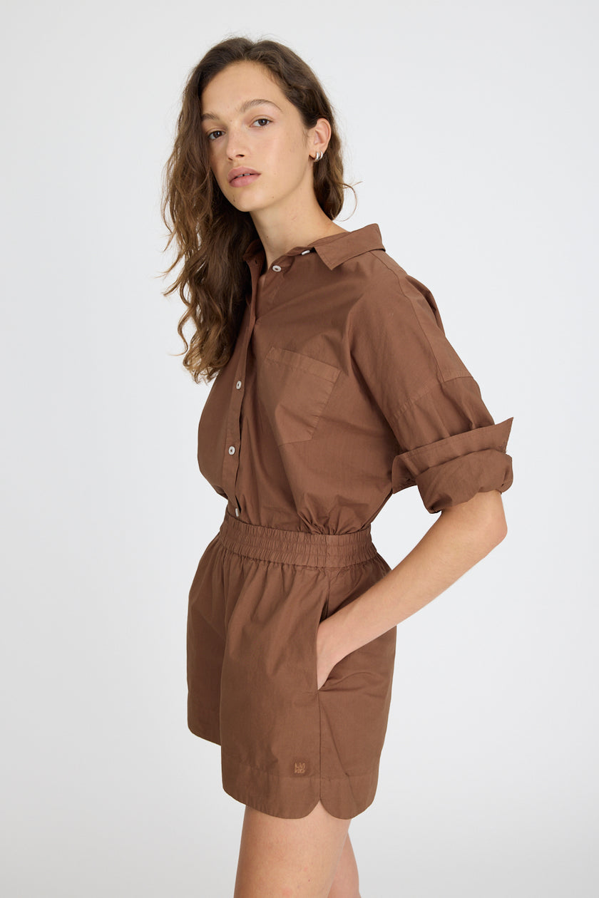 Chiara Long Sleeve Shirt Classic Cocoa