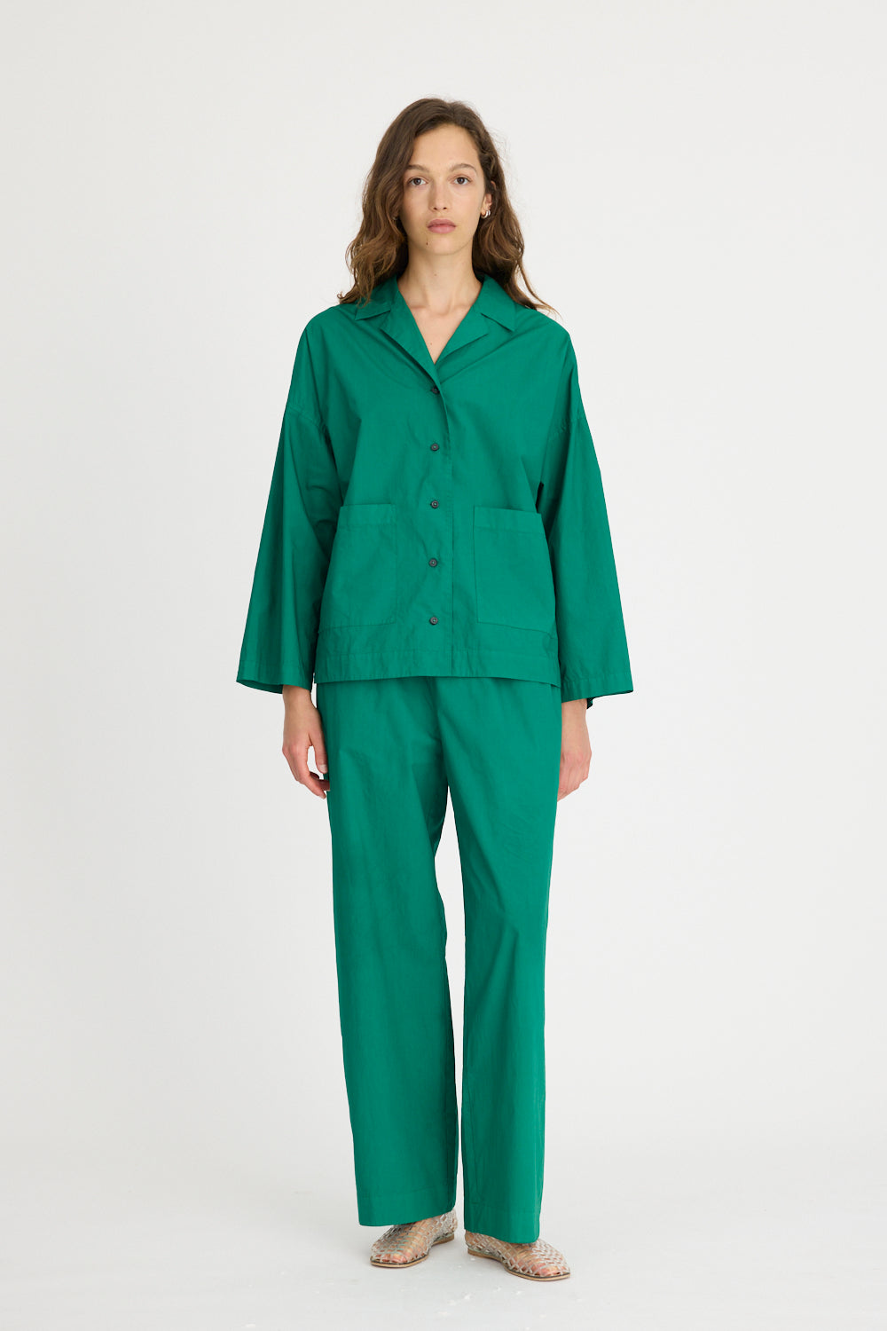 Lou Bowling Collar Shirt - Verdant