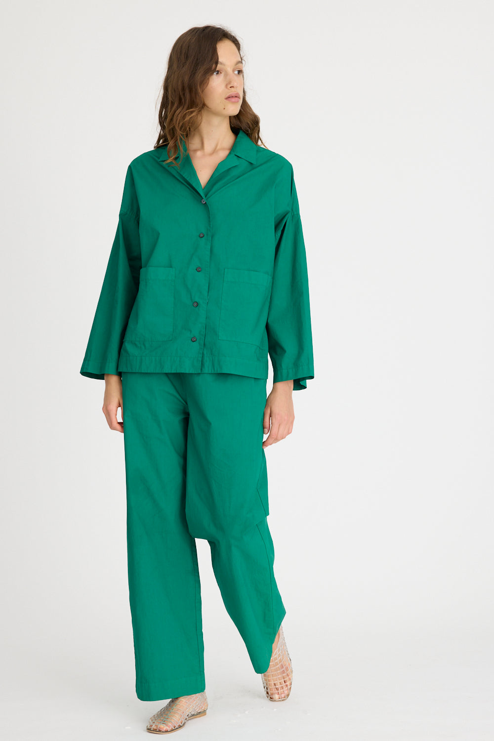 Lou Bowling Collar Shirt - Verdant
