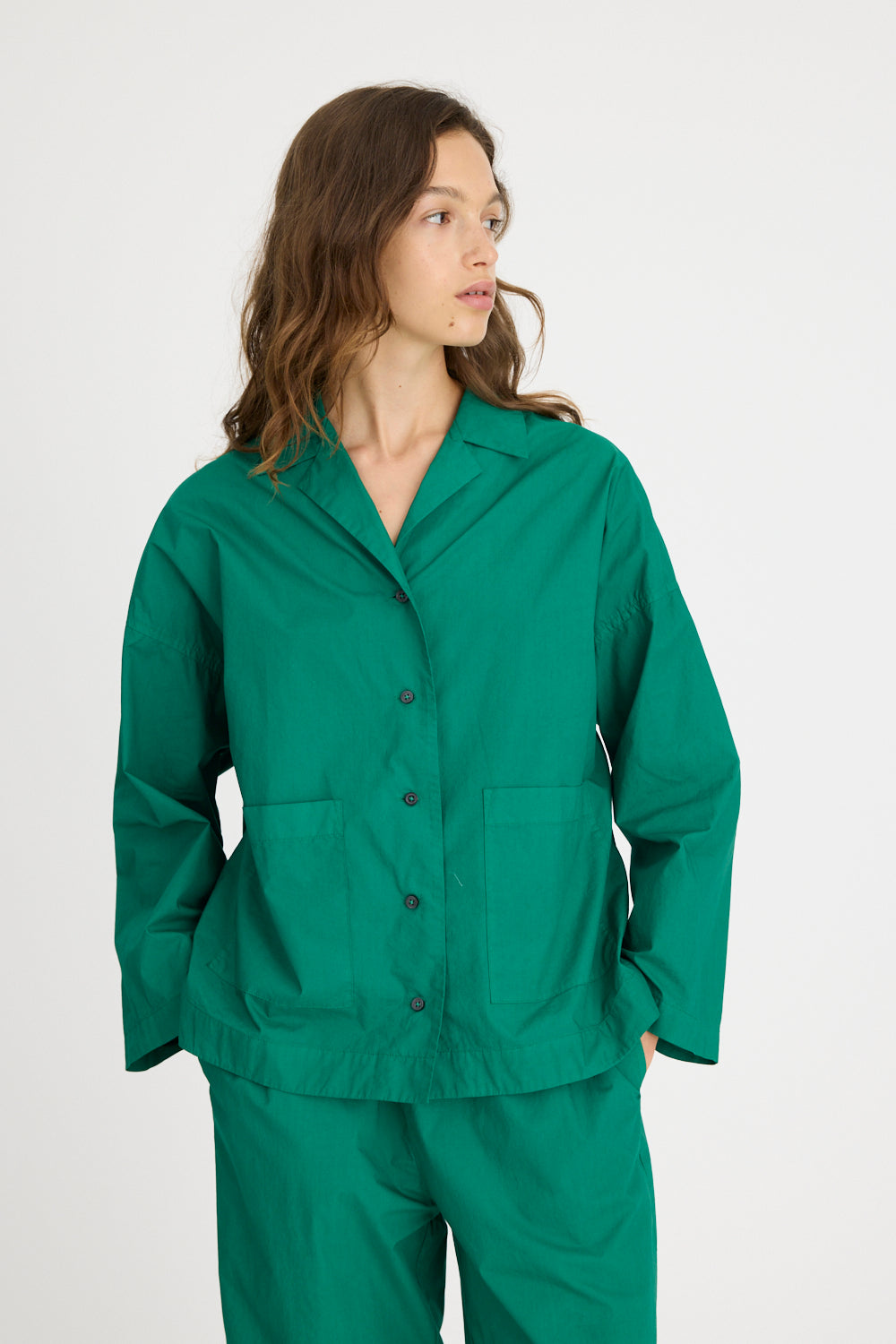 Lou Bowling Collar Shirt - Verdant