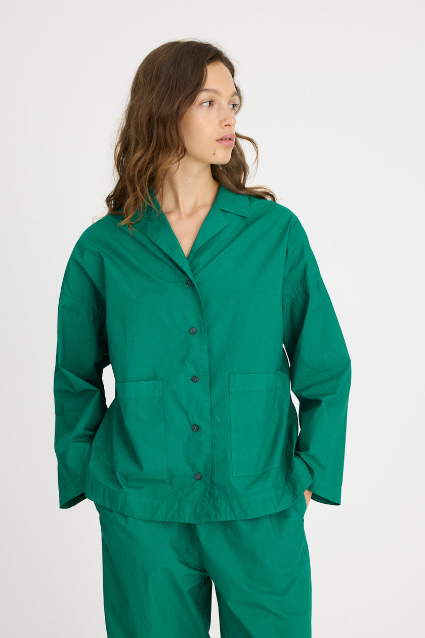 Lou Bowling Collar Shirt - Verdant