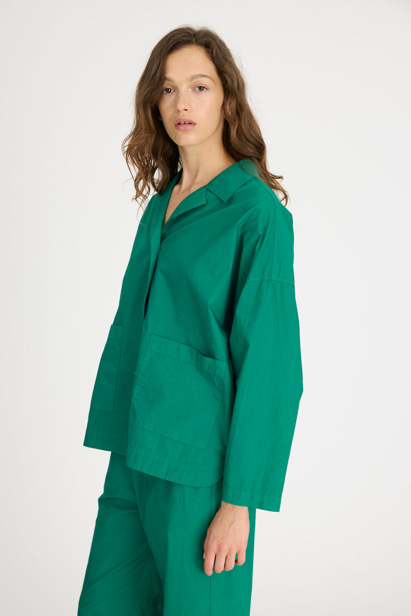 Lou Bowling Collar Shirt - Verdant