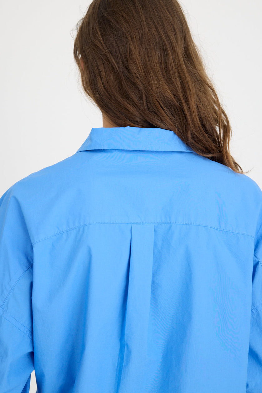 Lou Bowling Collar Shirt - Ink Blue