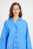 Lou Bowling Collar Shirt - Ink Blue