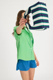 Lilo - Mini bag - Navy/Verde Stripe