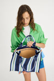 Rialto - Large Tote - Navy/Ink Blue/Verde Stripe