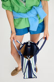 Rialto - Large Tote - Navy/Ink Blue/Verde Stripe
