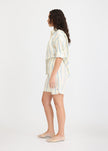 Chiara Long Sleeve Shirt Double Pinstripe - Ink Blue/Ivory