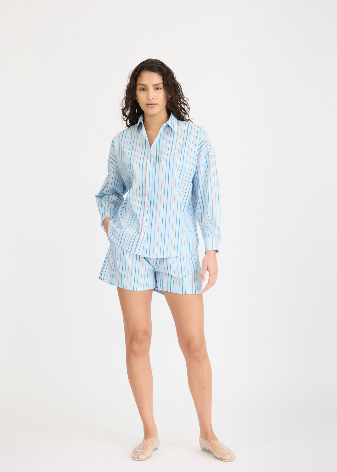 Chiara Long Sleeve Shirt Stripe - Tutti Frutti