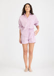 Chiara Long Sleeve Shirt Stripe - Viola/True Red/Cherry