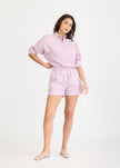 Chiara Long Sleeve Shirt Stripe - Viola/True Red/Cherry