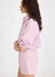 Chiara Long Sleeve Shirt Stripe - Viola/True Red/Cherry