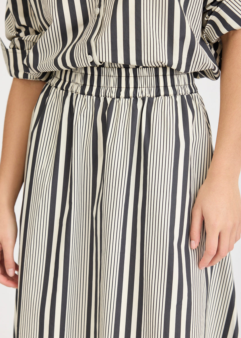 Chiara Skirt Stripe - Black/Ivory