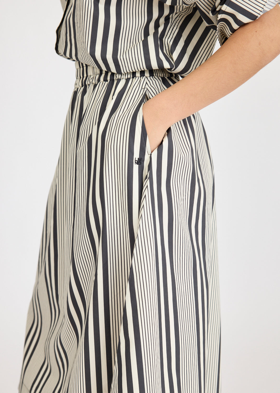 Chiara Skirt Stripe - Black/Ivory