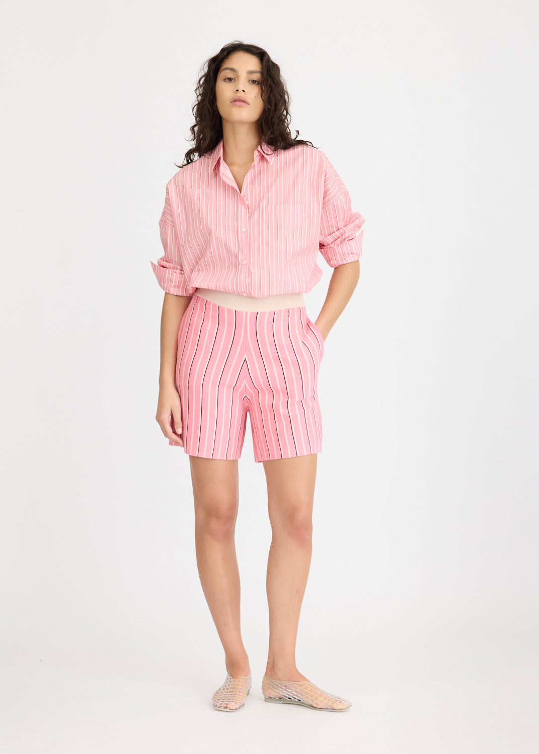 Chiara Long Sleeve Shirt Stripe - Bonbon Stripes