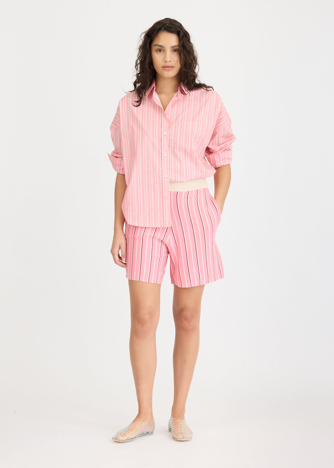 Chiara Long Sleeve Shirt Stripe - Bonbon Stripes
